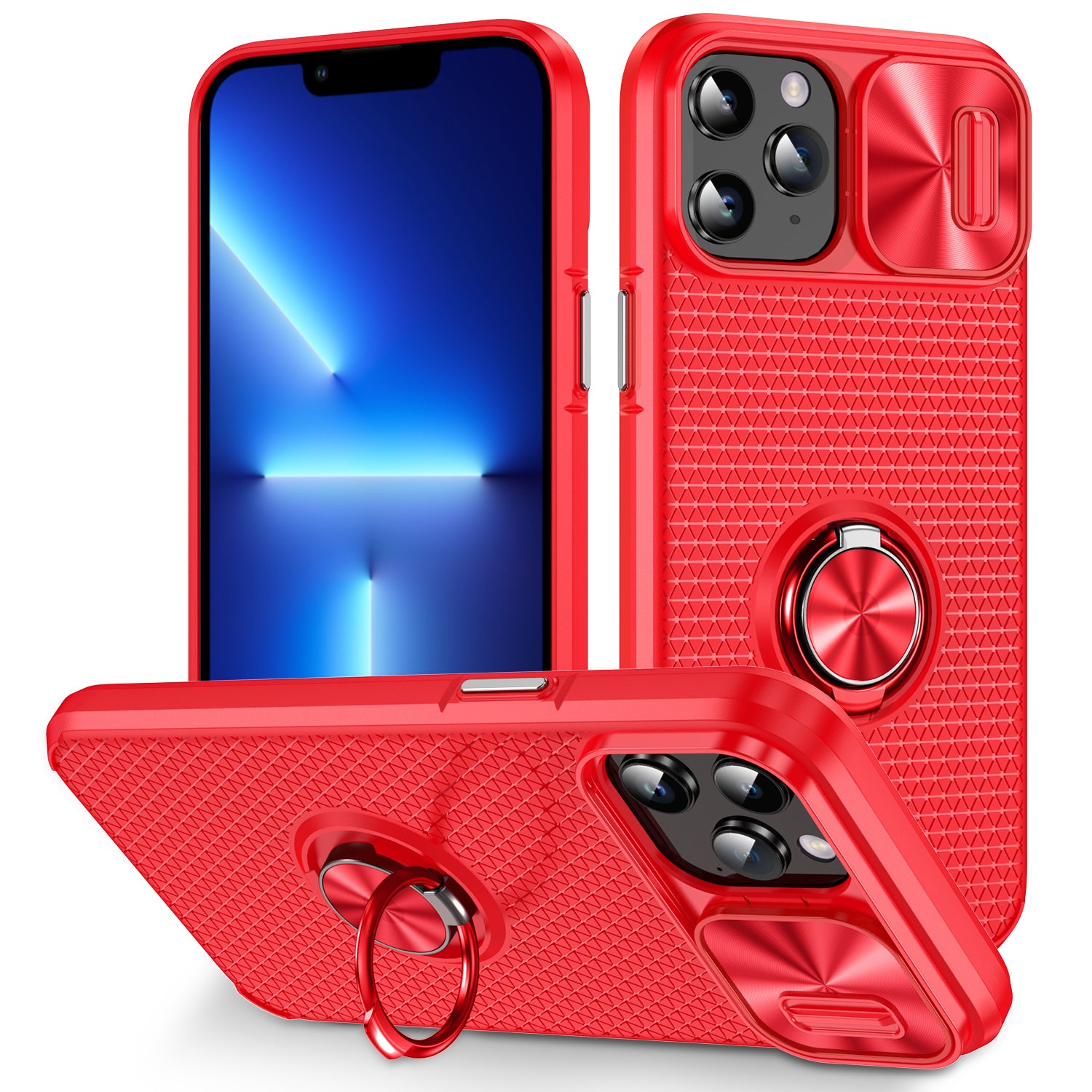 Til iPhone 11 Pro Max PC TPU-telefoncover Ring Kickstand-telefoncover med skydelinsebeskyttelse Til iPhone 11 Pro Max PC TPU-telefoncover Ring Kickstand-telefoncover med skydelinsebeskyttelse